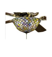 Meyda Black 27451 - 12"W Fishscale Fan Light Fixture