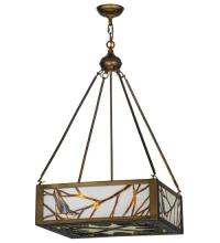 Meyda Black 28707 - 21"Sq Backyard Friends Inverted Pendant