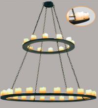 Meyda Black 29222 - 72"W Loxley 36 LT Two Tier Chandelier