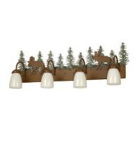 Meyda Black 29474 - 35"W Wandering Moose 4 LT Vanity Light