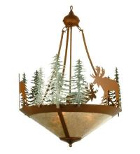 Meyda Black 29524 - 24"W Wandering Moose Inverted Pendant