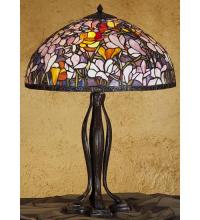 Meyda Black 31146 - 32"H Tiffany Magnolia Table Lamp