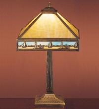 Meyda Black 31297 - 22" High Sailboat Mission Table Lamp