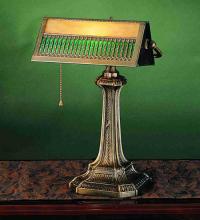 Meyda Black 31300 - 13" High Gothic Mission Banker's Lamp