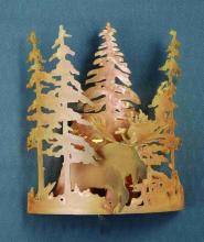 Meyda Black 31660 - 11"W Moose Through the Trees Wall Sconce