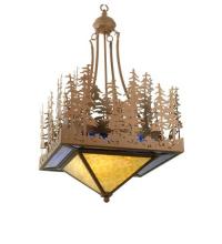 Meyda Black 32211 - 20"Sq Pine Lake Inverted Pendant