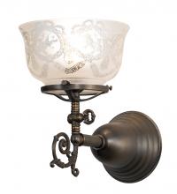 Meyda Black 36615 - 7" Wide Revival Gas & Electric Wall Sconce