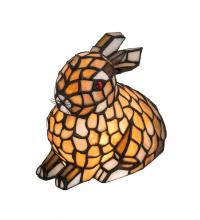 Meyda Black 36734 - 7"H Tiffany Rabbit Honey Accent Lamp