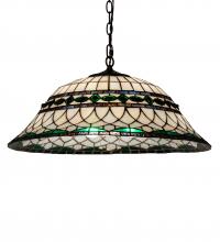 Meyda Black 37303 - 24" Wide Tiffany Roman Pendant