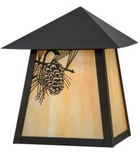 Meyda Black 43128 - 12"W Stillwater Winter Pine Wall Sconce