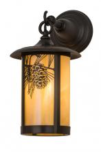 Meyda Black 43797 - 8"W Fulton Winter Pine Hanging Wall Sconce