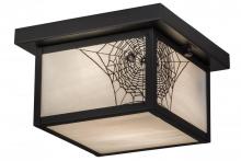 Meyda Black 46307 - 10"Sq Hyde Park Spider Web Flushmount