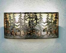 Meyda Black 48082 - 24" Wide Tall Pines Wall Sconce