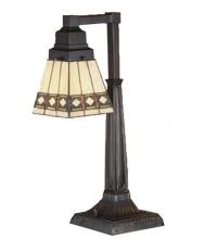 Meyda Black 48213 - 20"H Diamond Band Mission Desk Lamp