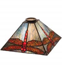 Meyda Black 48274 - 10" Square Prairie Dragonfly Shade