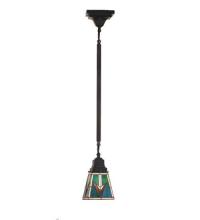 Meyda Black 48975 - 5"Sq VALENCIA Mission Mini Pendant