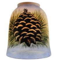 Meyda Black 49536 - 5" Wide Pinecone Hand Painted Shade