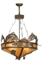 Meyda Black 50167 - 82"W Catch of the Day Inverted Pendant