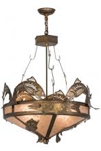 Meyda Black 50172 - 72"W Catch of the Day Inverted Pendant