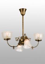 Meyda Black 50756 - 28" Long Revival Gas & Electric 4 Light Oblong Chandelier