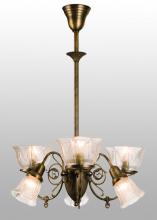 Meyda Black 50758 - 26" Wide Revival Gas & Electric 6 Light Chandelier