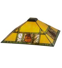 Meyda Black 50901 - 17"Sq Pinecone Ridge Shade