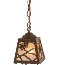 Meyda Black 50940 - 6"Sq Spruce Pine Mini Pendant