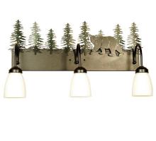 Meyda Black 51064 - 27" Wide Lone Bear 3 Light Vanity