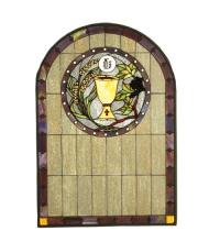 Meyda Black 51129 - 22"W X 32"H Sacrament Stained Glass Window