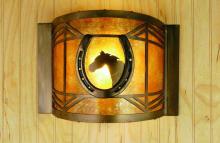 Meyda Black 51502 - 12"W Horseshoe Wall Sconce