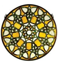 Meyda Black 51531 - 20"W X 20"H Knotwork Trance Medallion Stained Glass Window