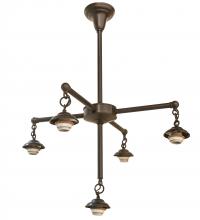 Meyda Black 51805 - 25" Wide Craftsman 5 Light Chandelier Hardware