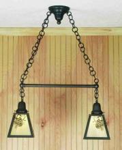 Meyda Black 52206 - 26"L Winter Pine 2 LT Island Pendant