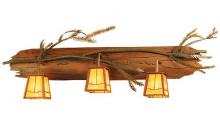 Meyda Black 52385 - 38" Wide Pine Branch Valley View 3 LT Vanity Light