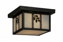 Meyda Black 52812 - 10"Sq Hyde Park Sprig Flushmount