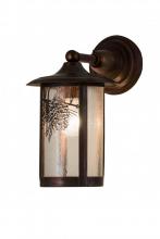 Meyda Black 54235 - 8"W Fulton Winter Pine Solid Mount Wall Sconce