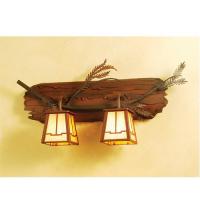 Meyda Black 65090 - 24"W Pine Branch Valley View 2 LT Wall Sconce