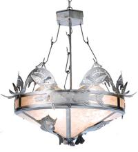 Meyda Black 65175 - 48"W Catch of the Day Inverted Pendant