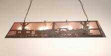 Meyda Black 65627 - 72"L Train Oblong Pendant