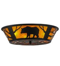 Meyda Black 66209 - 22.5"W Bear on the Loose Flushmount