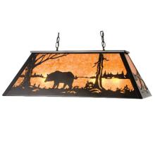 Meyda Black 66210 - 48" Long Bear at Lake Oblong Pendant