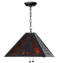 Meyda Black 66895 - 15.5"Sq Tall Pines Pendant