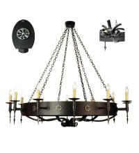 Meyda Black 67720 - 66"W Warwick 12 LT Chandelier