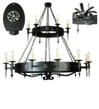 Meyda Black 67722 - 65.5"W Warwick 18 LT Two Tier Chandelier