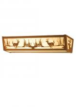 Meyda Black 67744 - 36"W Deer at Lake Vanity Light