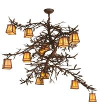 Meyda Black 67904 - 48"W Pine Branch Valley View 12 LT Chandelier