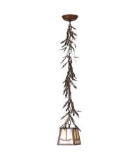 Meyda Black 67910 - 5.5"Sq Pine Branch Valley View Mini Pendant