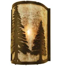 Meyda Black 68169 - 8"W Tall Pines Wall Sconce