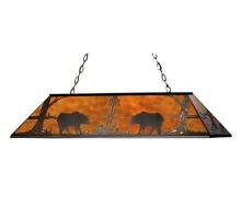 Meyda Black 71348 - 61"L Bear at Lake Oblong Pendant