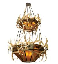 Meyda Black 71372 - 66" Wide Antlers Elk 2 Tier Chandelier